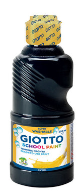 TEMPERA LIQUIDA 250ML GIOTTO LAVABLE NEGRO | 1 UNIDADES | (FILA)